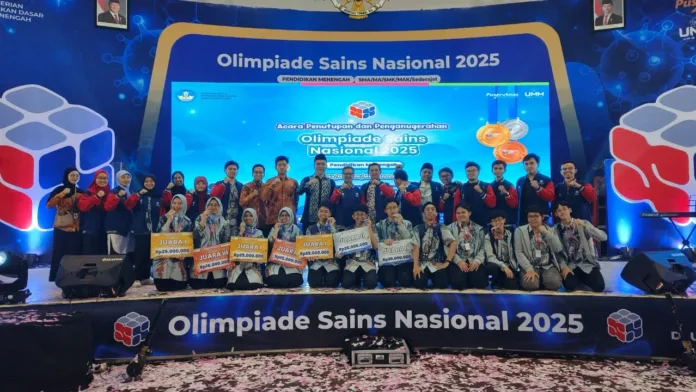 Tampil Gemilang, MAN 2 Kota Malang Raih Medali Emas Terbanyak OSN 2025