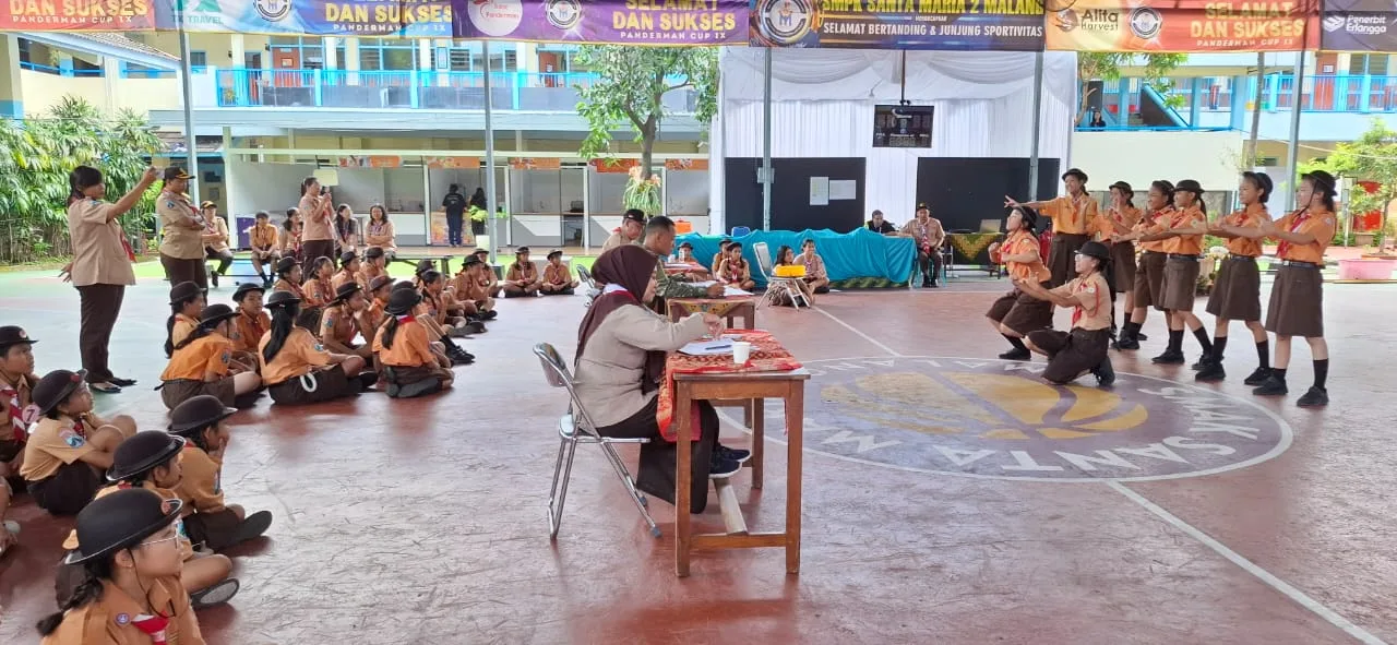 Hari Kelima Panderman Cup IX SMPK Santa Maria II Malang ; Gelar Lomba Pramuka Asah Rasa Percaya Diri Siswa