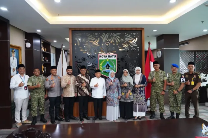 Forkopimda Kota Batu Sambut Kadatangan Wakil Presiden ke-13 KH. Ma’ruf Amin di Balai Kota Among Tani