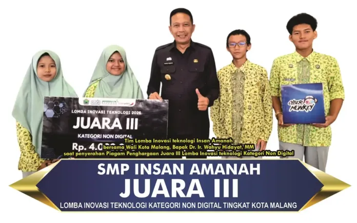 Membanggakan, SMP Insan Amanah Raih Prestasi Bidang Inovasi Teknologi