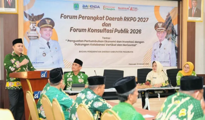 Bupati Rusdi Sutejo Buka Forum Konsultasi Publik 2026 dan RKPD 2027 Bapenda Kabupaten Pasuruan, Tekankan Penguatan Fiskal Daerah