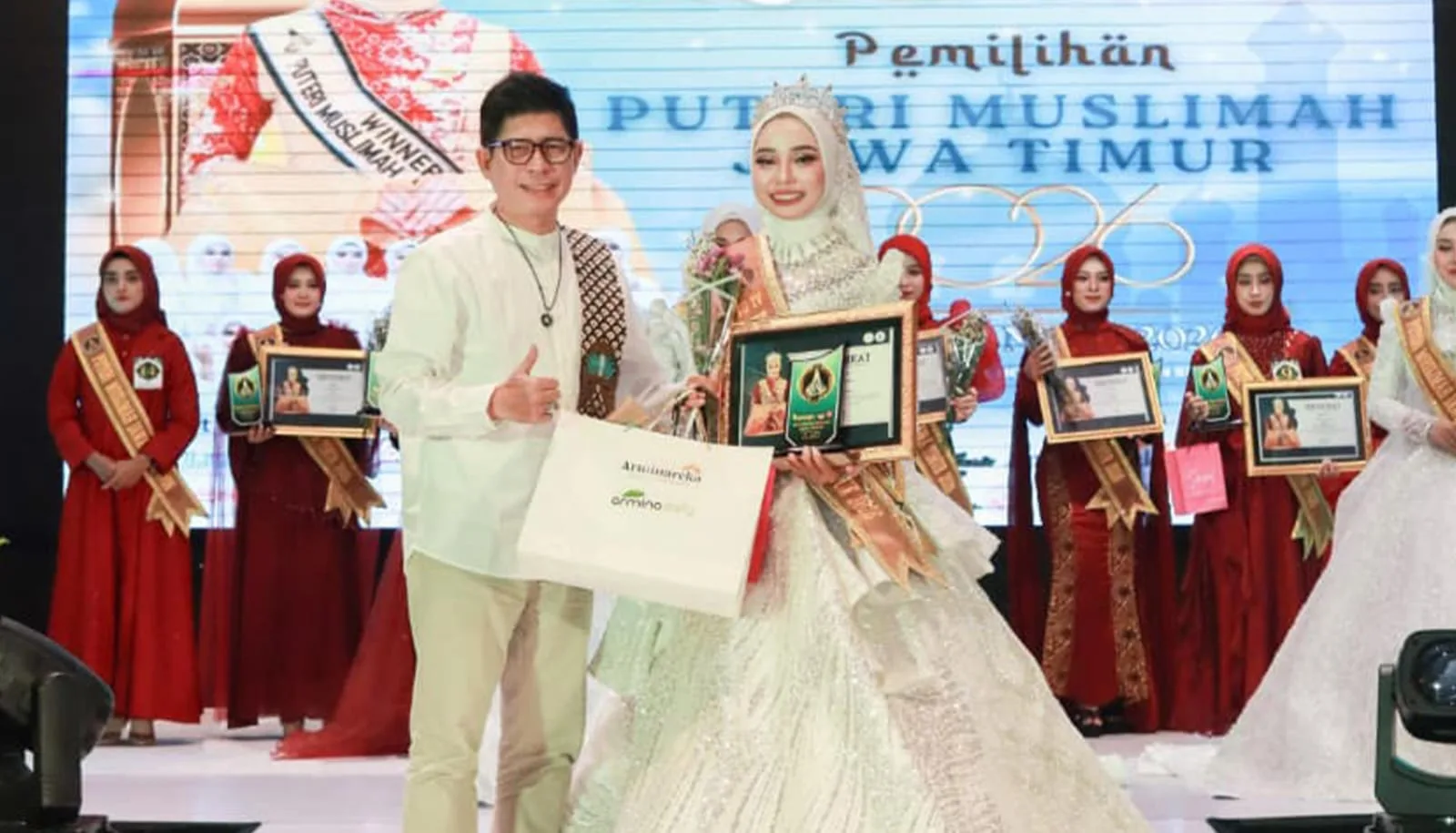 Mahasiswi Universitas Yudharta Pasuruan Raih Runner Up 4 Puteri Muslimah Jatim 2026 di Surabaya