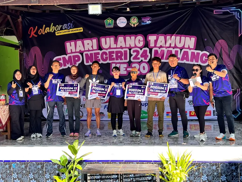Semarak Dua Dekade, SMPN 24 Malang Gelar Fun Run hingga Festival Kreativitas Siswa