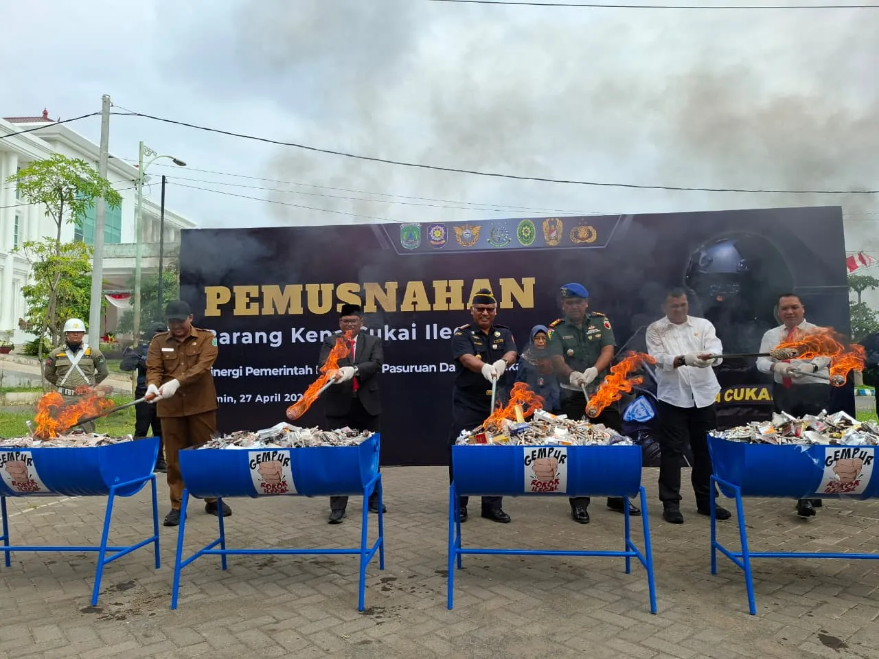 Sinergi Pemkab Pasuruan dan Bea Cukai, Musnahkan BKC Ilegal Senilai Rp 6.3 Miliar
