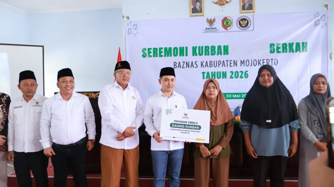 BAZNAS Kabupaten Mojokerto Salurkan 3.621 Paket Daging, Perkuat Pemberdayaan Peternak Lokal