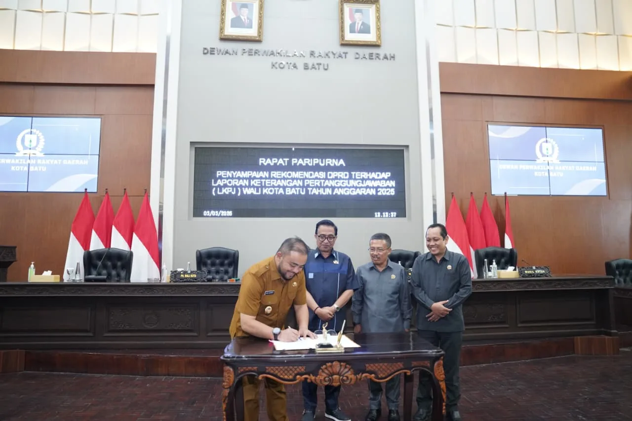 Terima Rekomendasi LKPJ 2025, Plt Wali Kota Batu Instruksikan OPD Lakukan Langkah Terukur