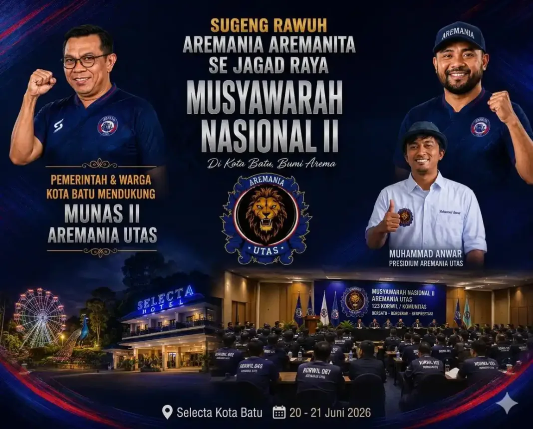 Munas II Aremania Utas di Kota Batu Jadi Momentum Regenerasi dan Estafet Kepemimpinan Munas II Aremania Utas di Kota Batu Jadi Momentum Regenerasi dan Estafet Kepemimpinan