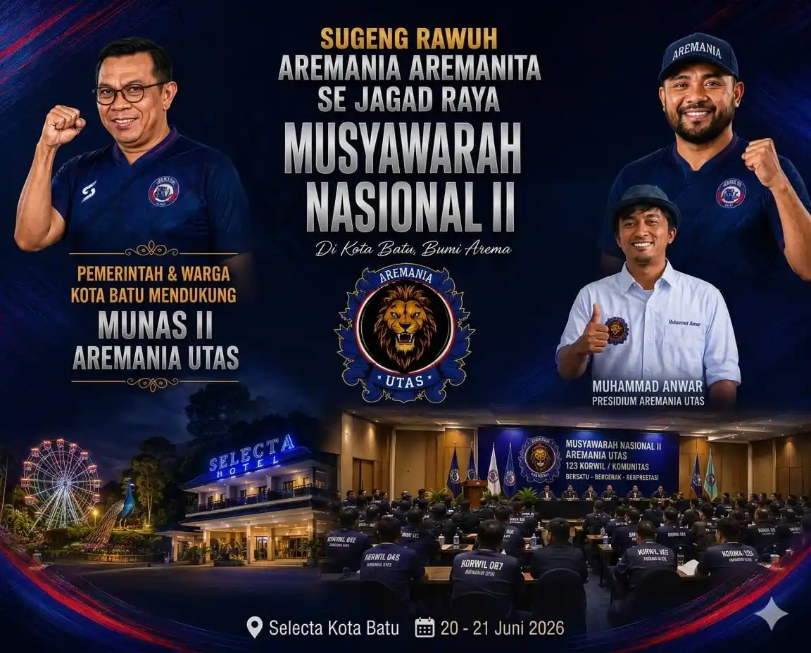 Munas II Aremania Utas di Kota Batu Jadi Momentum Regenerasi dan Estafet Kepemimpinan