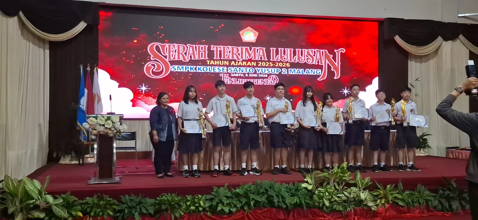 Serah Terima Lulusan Tahun Ajaran 2025-2026 SMPK Kolese Santo Yusup 2 Malang, Lulus 100 Persen, Capaian Prestasi Membanggakan