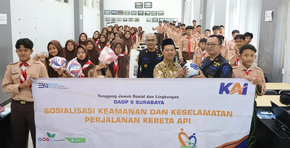 Edukasi Keselamatan Rel Kereta, PT KAI Bekali Siswa MTsN 3 Malang Sejak Dini