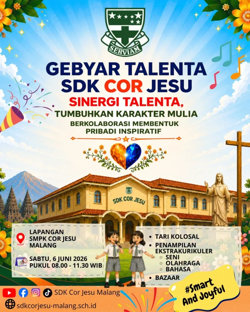 Wujudkan Pribadi Inspiratif, SDK Cor Jesu Malang Siap Gelar “Gebyar Talenta” Akhir Pekan Ini