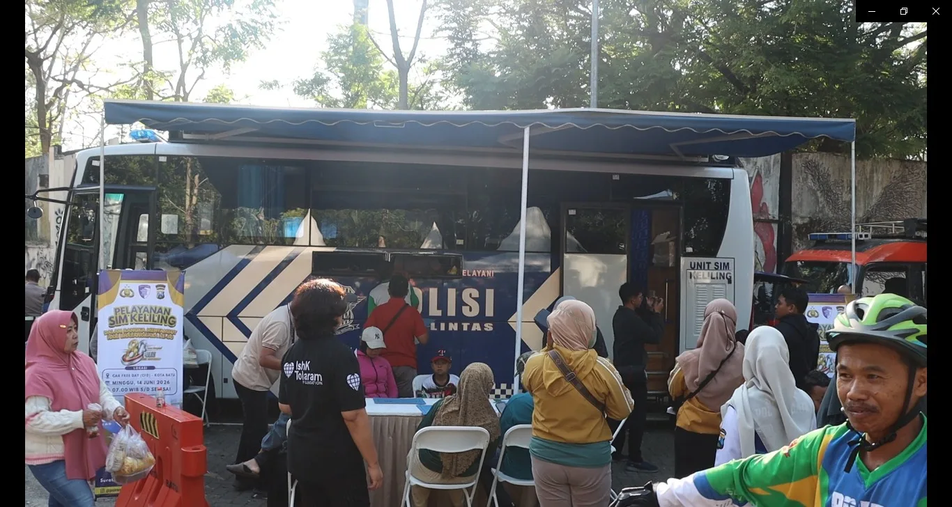 Sambut Hari Bhayangkara ke-80, Polres Batu Buka Layanan Gratis Hingga Bazar Murah di CFD Layanan Gratis