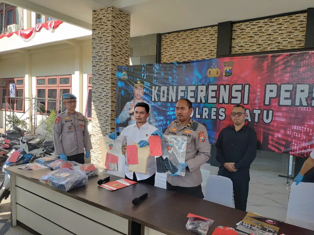 Polres Batu Ringkus Dua Penadah Motor Curi, Satu Pelaku Utama Masih Buron
