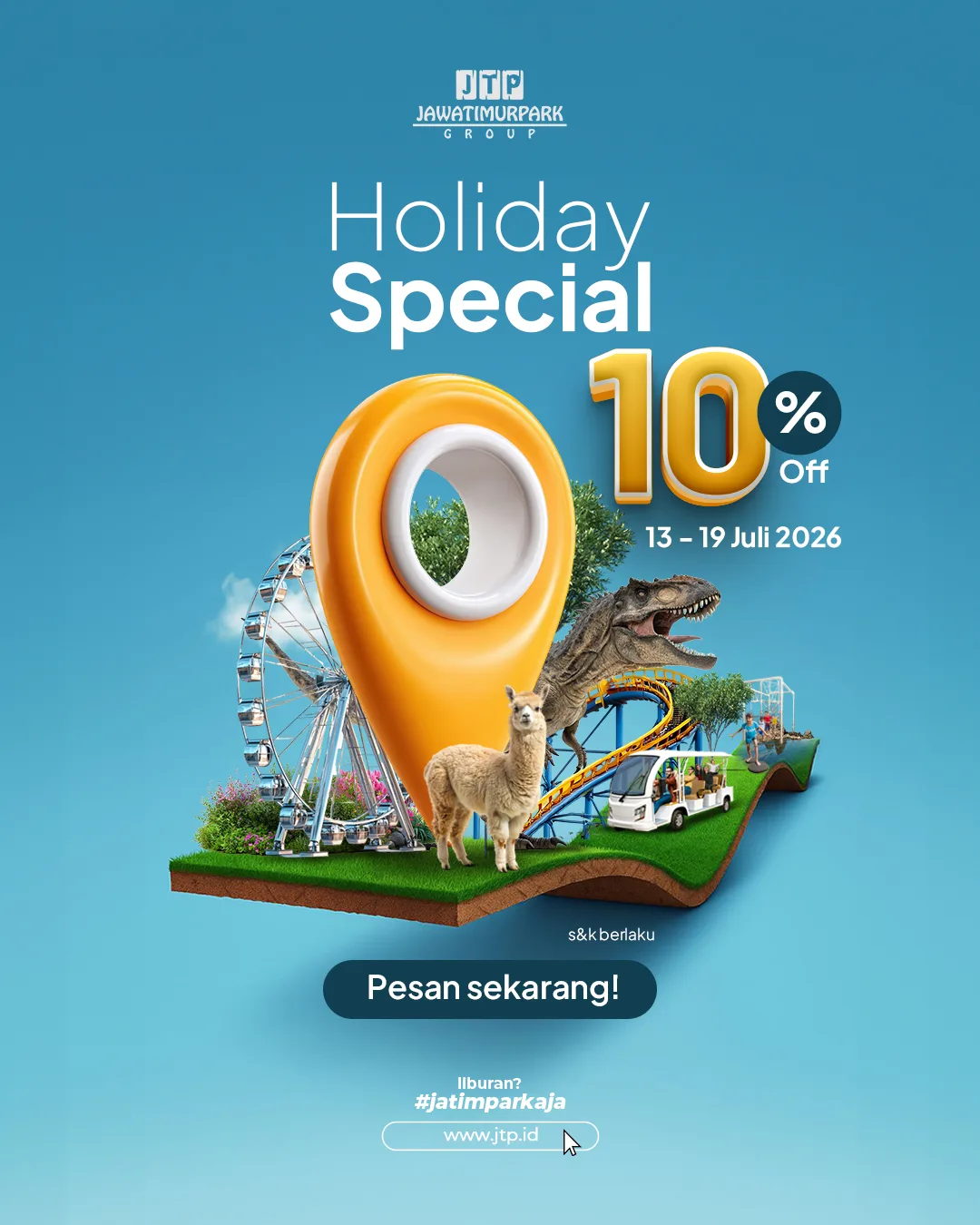 Jatim Park Group Hadirkan Diskon 10% Holiday Special 2026 untuk Sembilan Destinasi Wisata diKota Batu