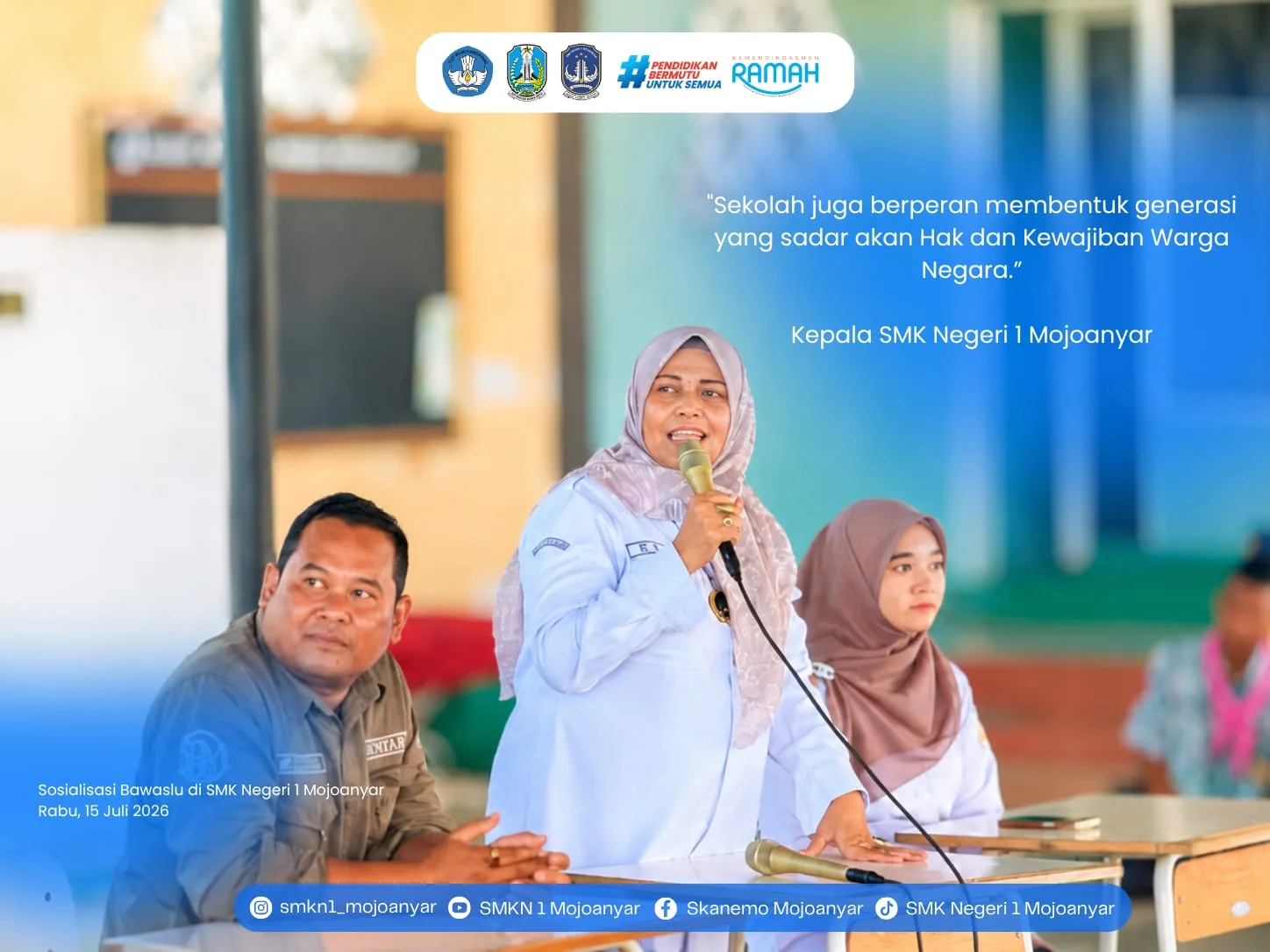 SMKN 1 Mojoanyar Mojokerto Bekali Siswa Baru Soal Pendidikan Demokrasi Saat MPLS 2026/2027