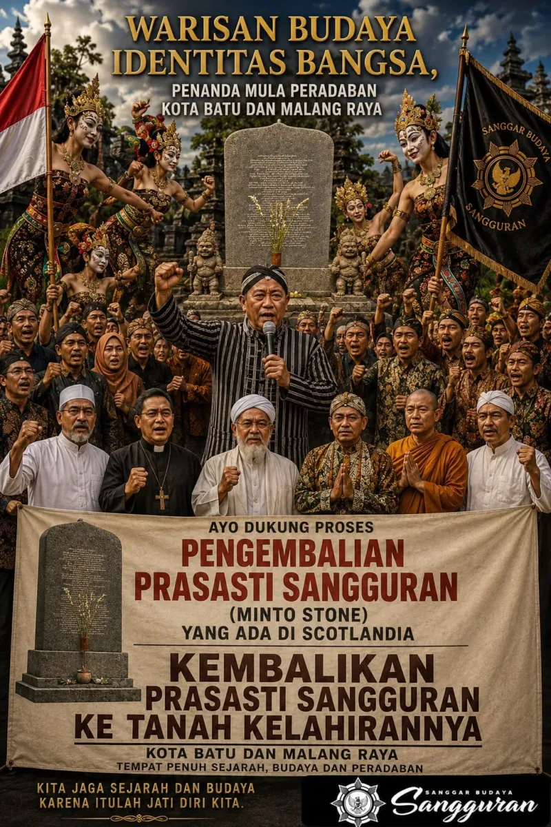 Menjelang Peringatan 1.098 Tahun Prasasti Sangguran, Tokoh Masyarakat Ngandat Suarakan Pengembalian Minto Stone dari Skotlandia Ngandat