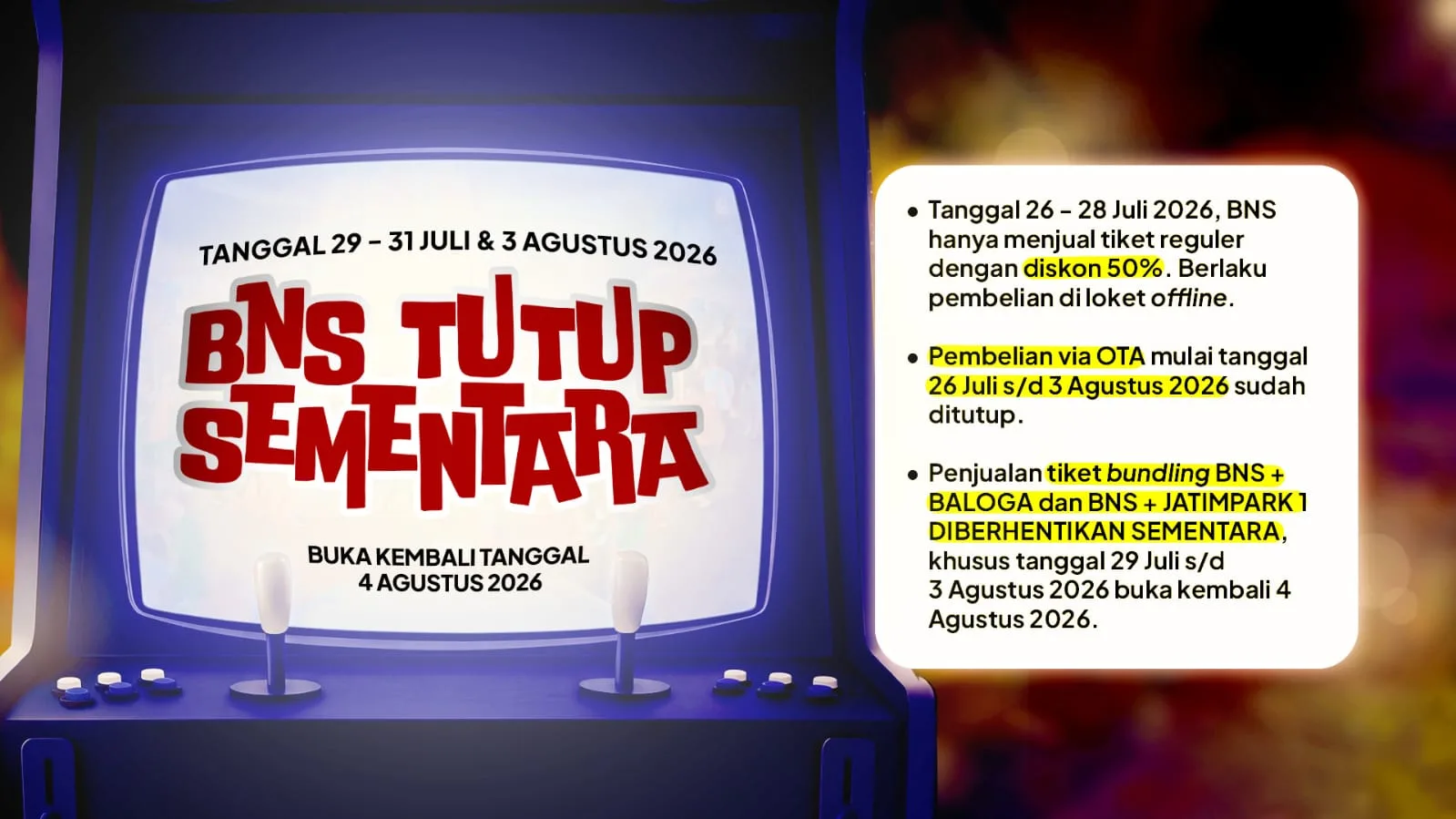 BNS Lakukan Penyesuaian Operasional Jelang Parti Libur2026, Kembali Beroperasi Mulai 4 Agustus