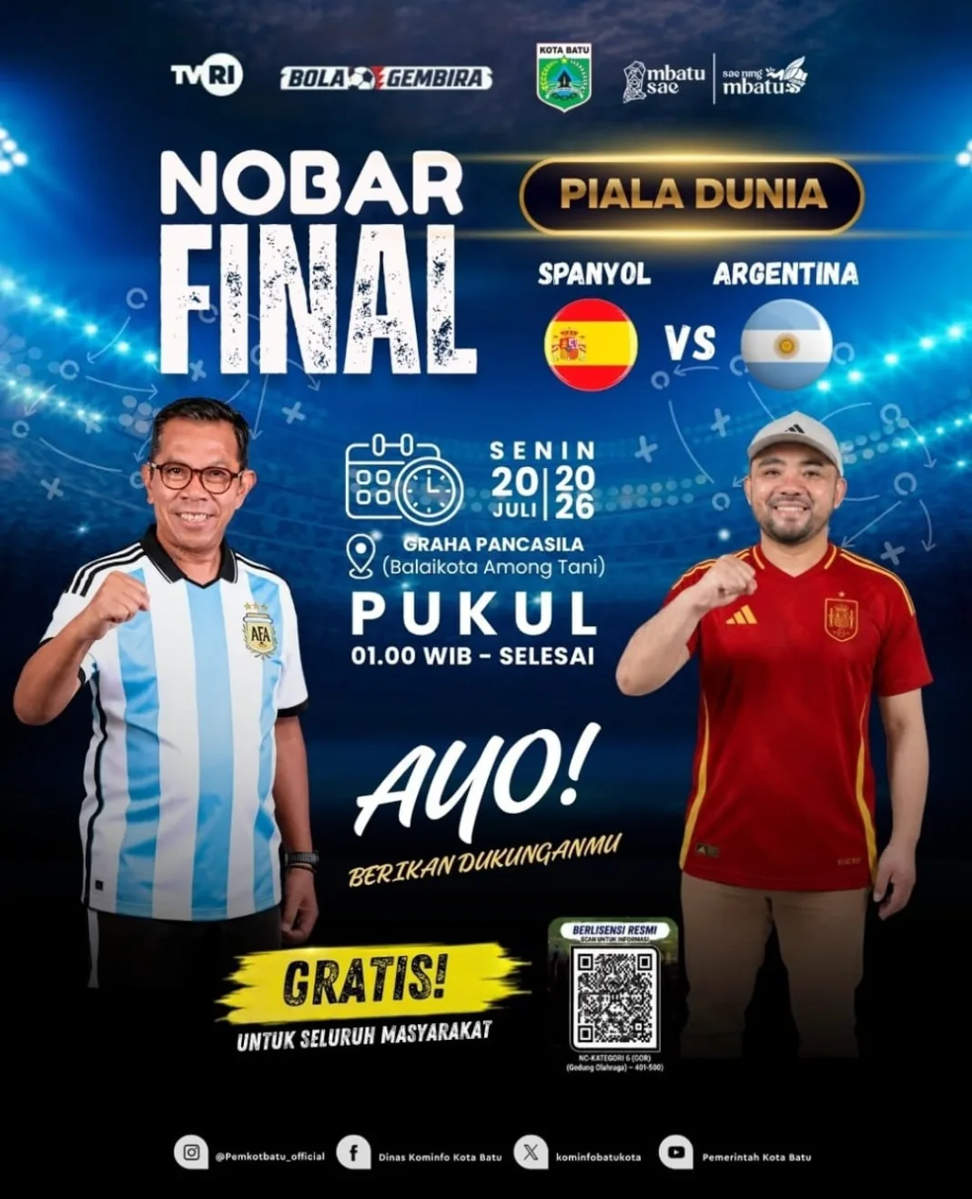 Ayo Ramaikan Nobar Final Piala Dunia 2026 di Graha Pancasila Bersama Wali Kota Batu Ayo Ramaikan Nobar Final Piala Dunia 2026 di Graha Pancasila Bersama Wali Kota Batu
