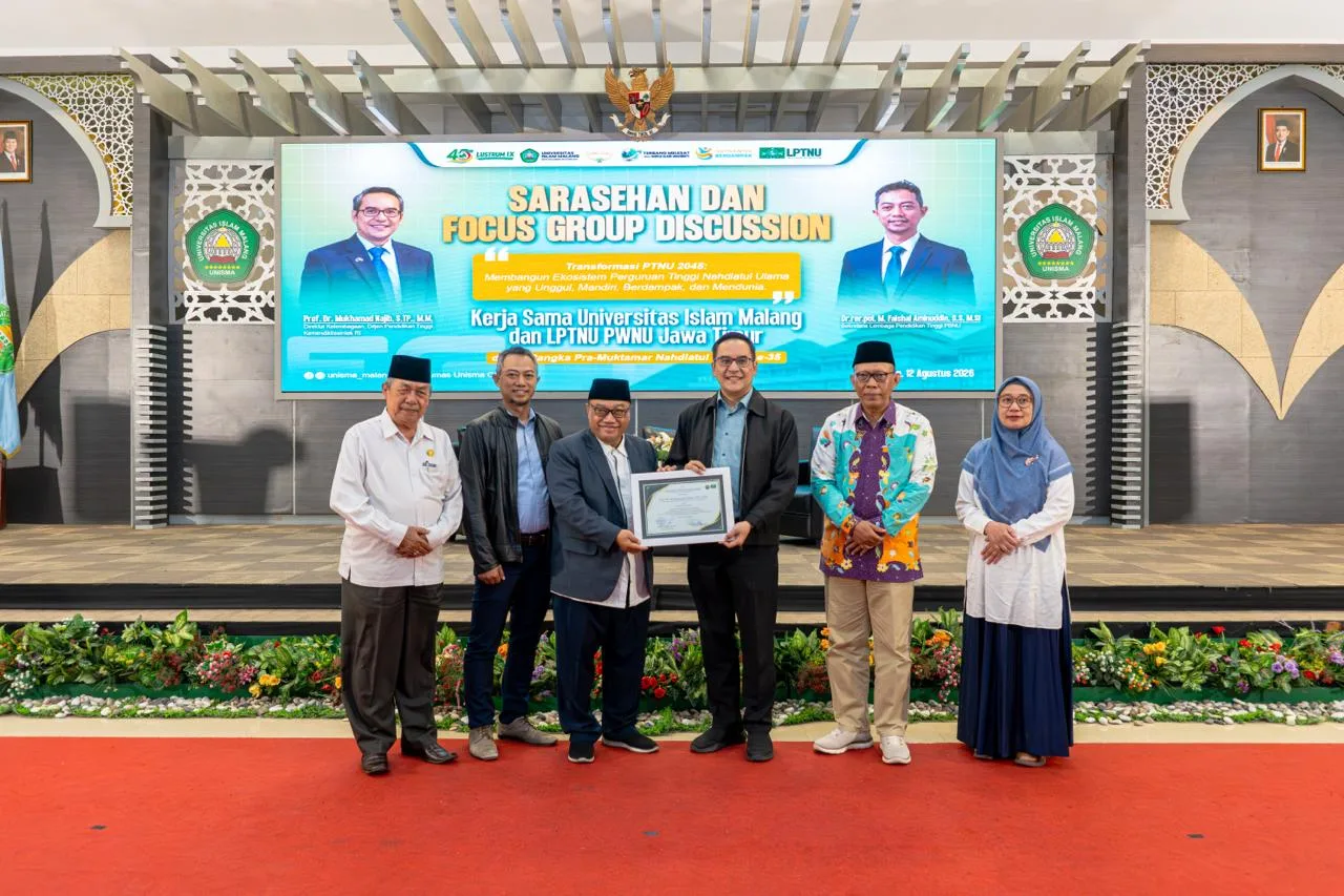 Sambut Pra-Muktamar NU dan Lustrum Ke-9, Unisma dan LPT PWNU Jatim Gelar FGD Dorong Transformasi PTNU