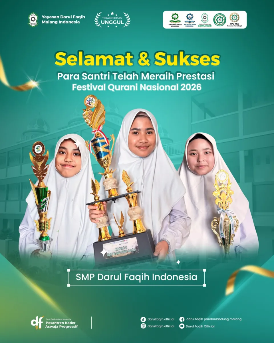 Tiga Santri SMP Darul Faqih Ukir Prestasi Gemilang di Ajang Festival Qurani Nasional 2026